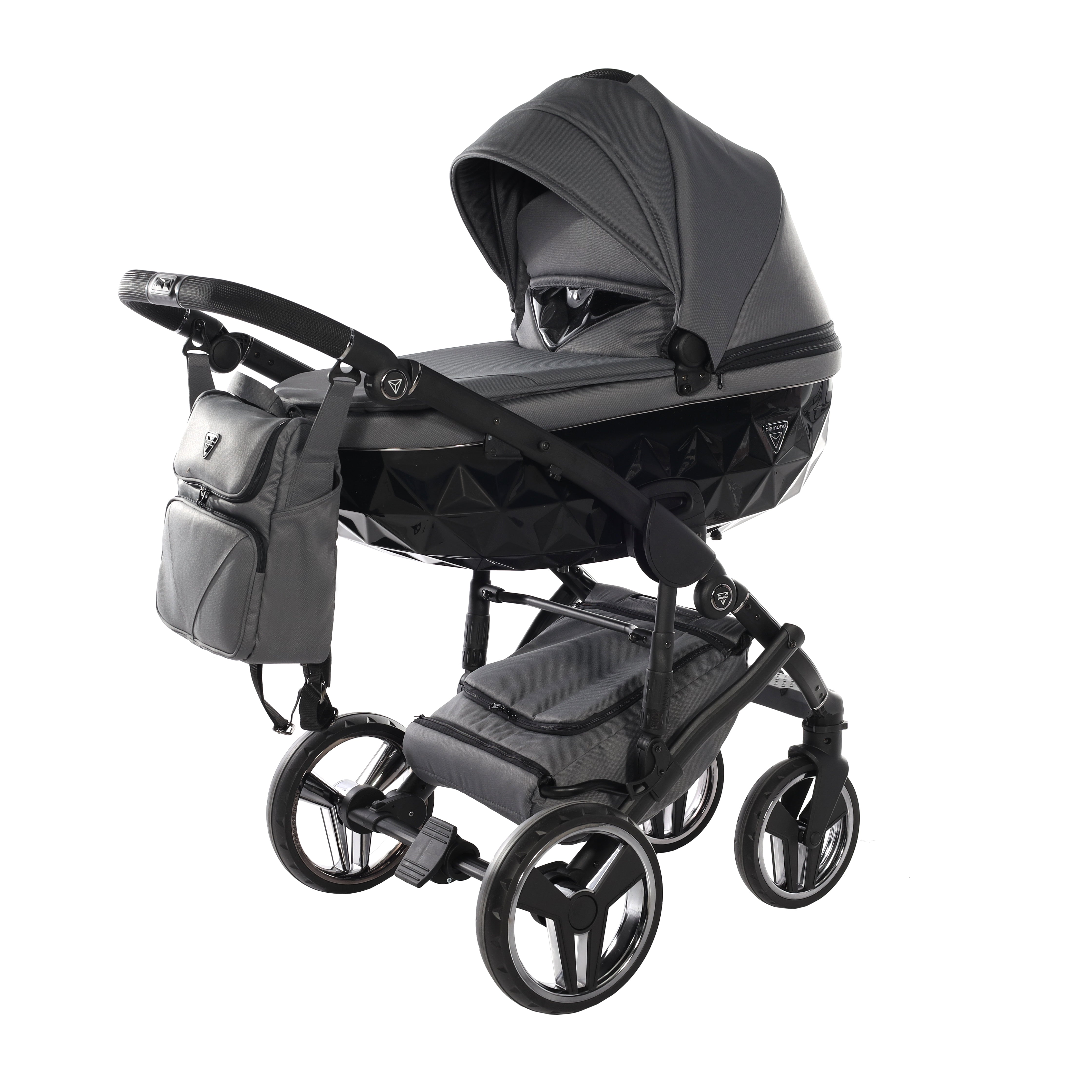 Junama Core 2 in 1 Pram - Black Nickel   