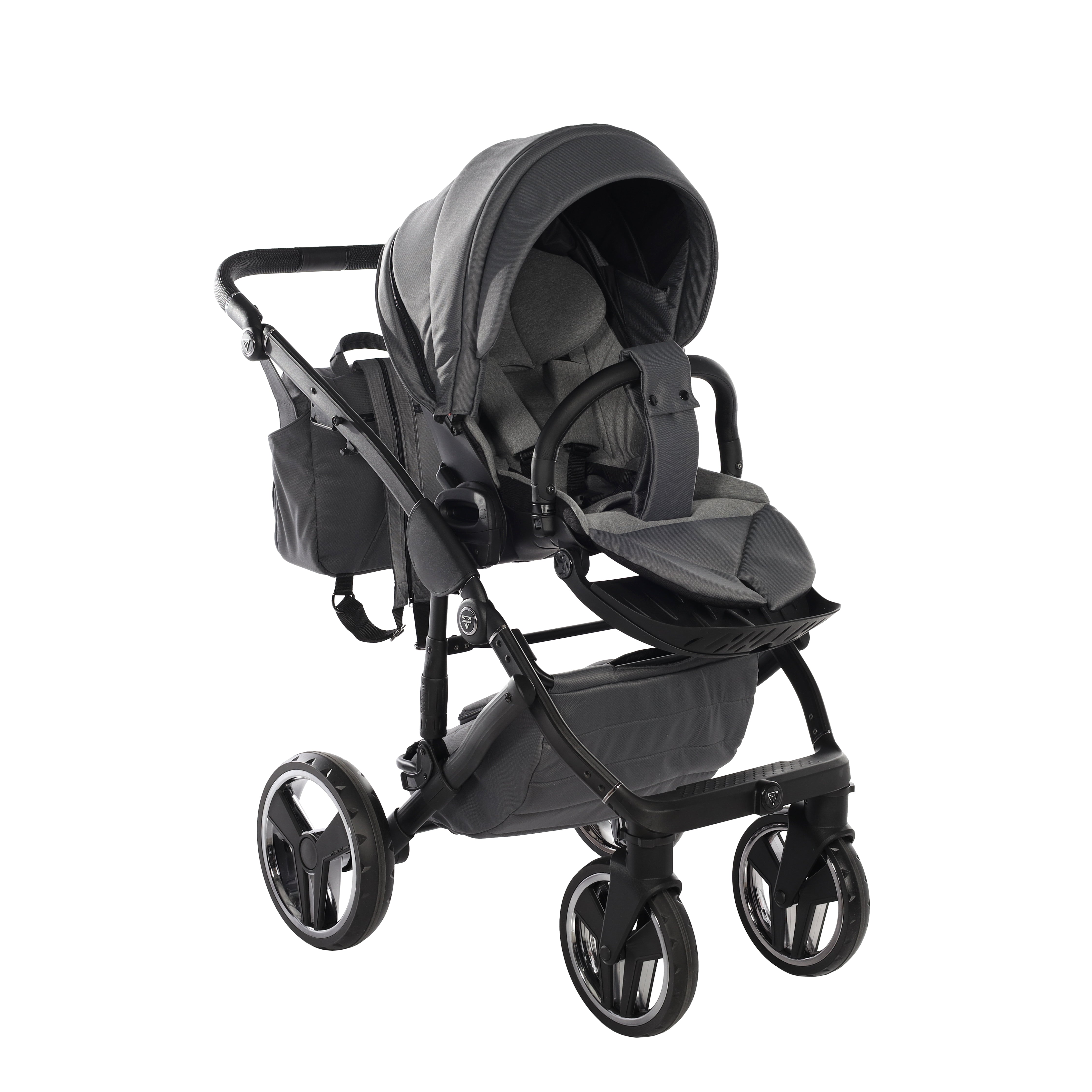 Junama Core 2 in 1 Pram - Black Nickel   