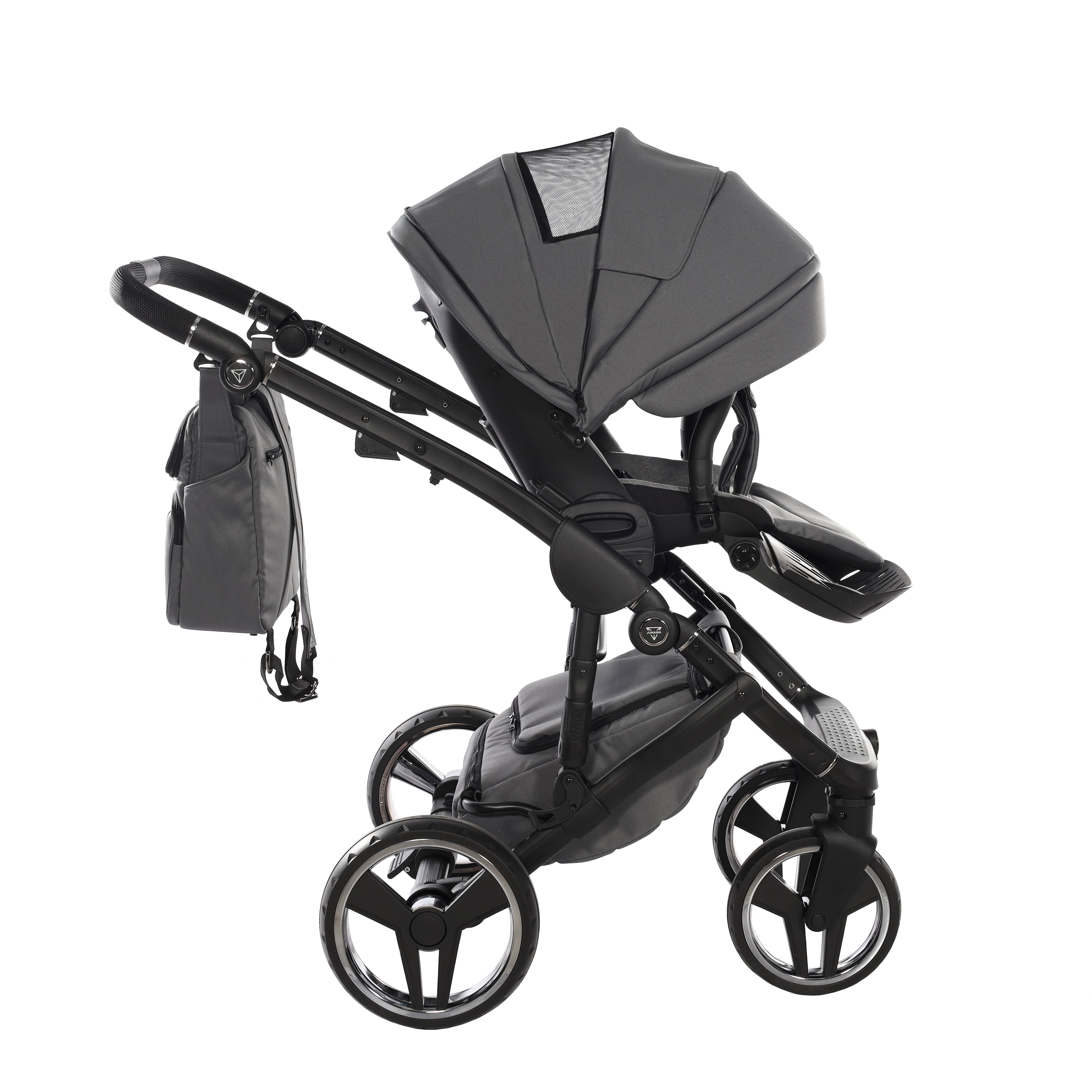 Junama Core 2 in 1 Pram - Black Nickel   