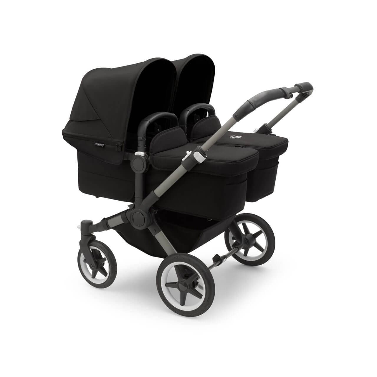 Bugaboo Donkey 5 Twin Pushchair on Graphite/Black Chassis - Choose Your Colour - Midnight Black | For Your Little One