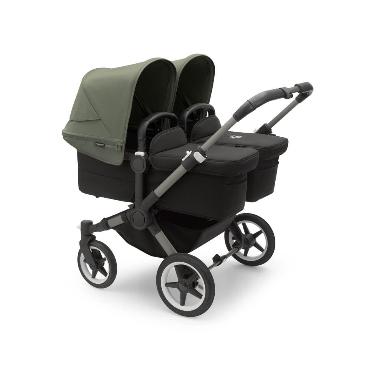 Bugaboo Donkey 5 Twin Pushchair on Graphite/Black Chassis - Choose Your Colour - Forest Green | For Your Little One
