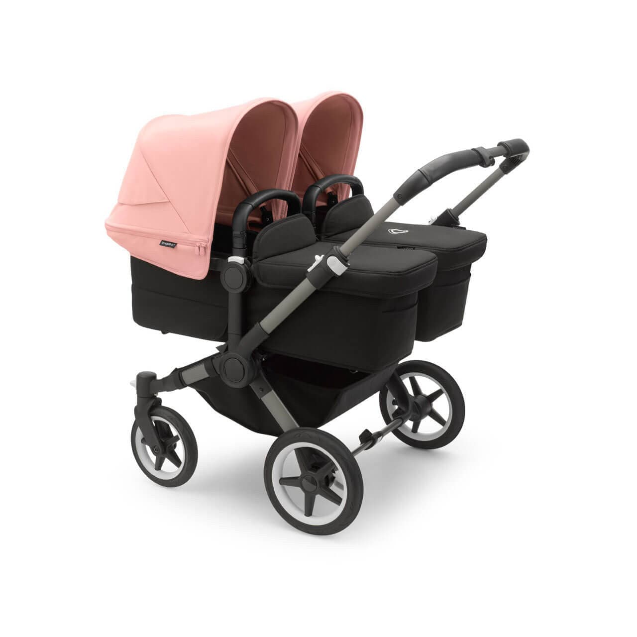 Bugaboo Donkey 5 Twin Pushchair on Graphite/Black Chassis - Choose Your Colour - Morning Pink | For Your Little One