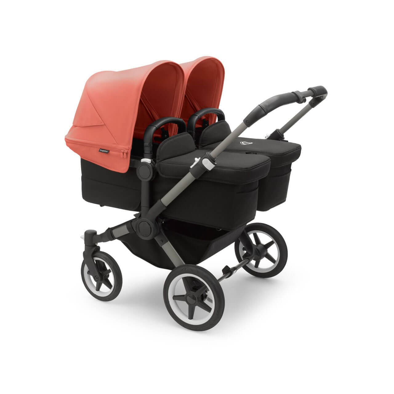 Bugaboo Donkey 5 Twin Pushchair on Graphite/Black Chassis - Choose Your Colour - Sunrise Red | For Your Little One