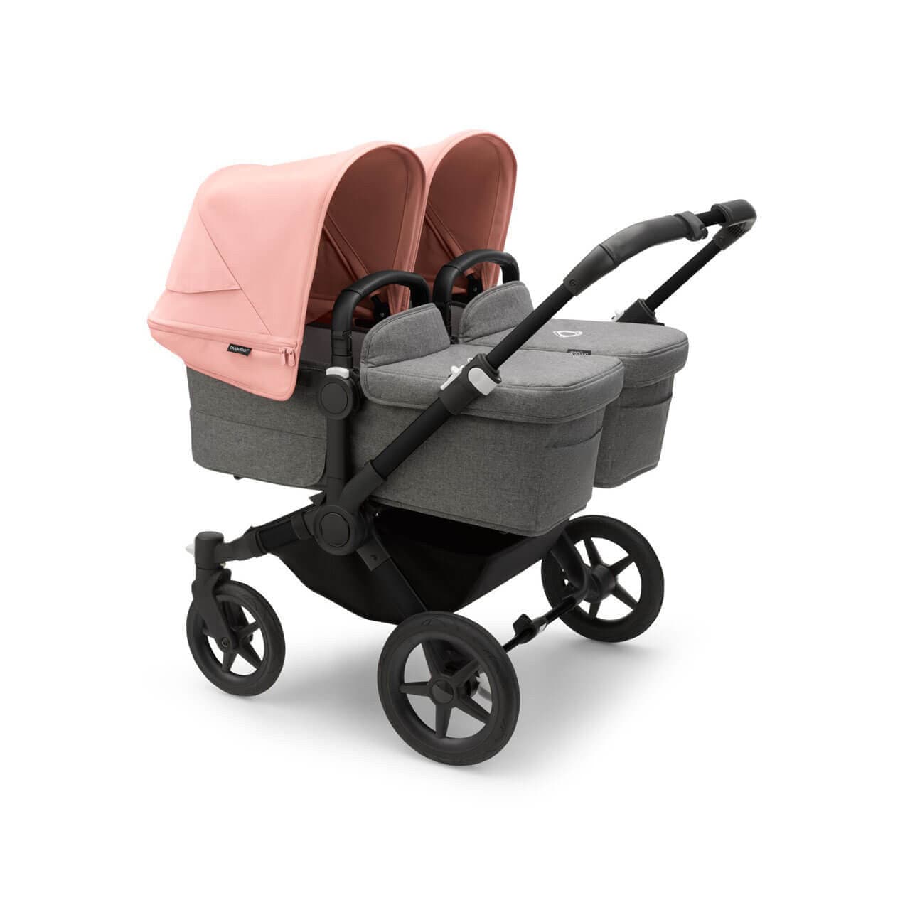 Bugaboo Donkey 5 Twin Pushchair on Black/Grey Chassis - Choose Your Colour - Morning Pink | For Your Little One