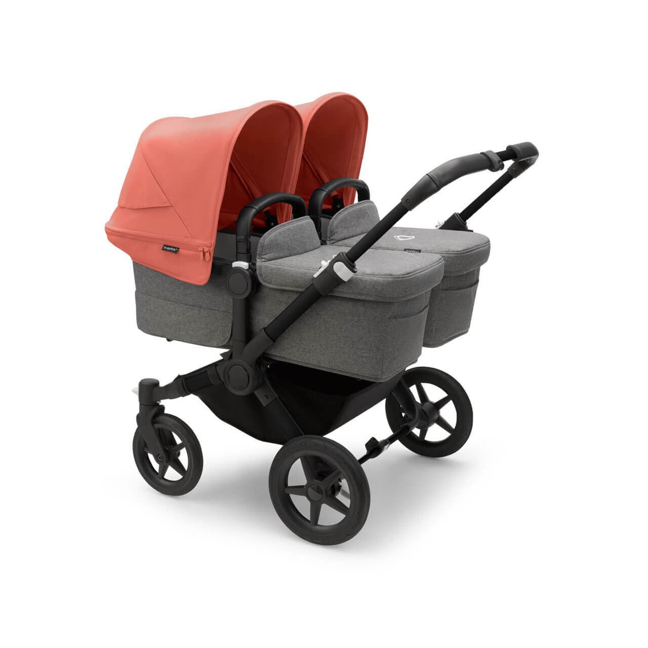 Bugaboo Donkey 5 Twin Pushchair on Black/Grey Chassis - Choose Your Colour - Sunrise Red | For Your Little One