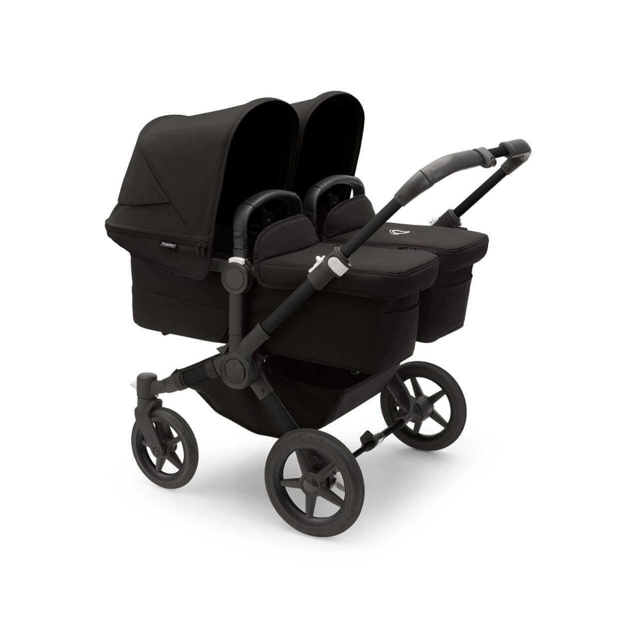Bugaboo Donkey 5 Twin Pushchair on Black/Black Chassis - Choose Your Colour - Midnight Black | For Your Little One
