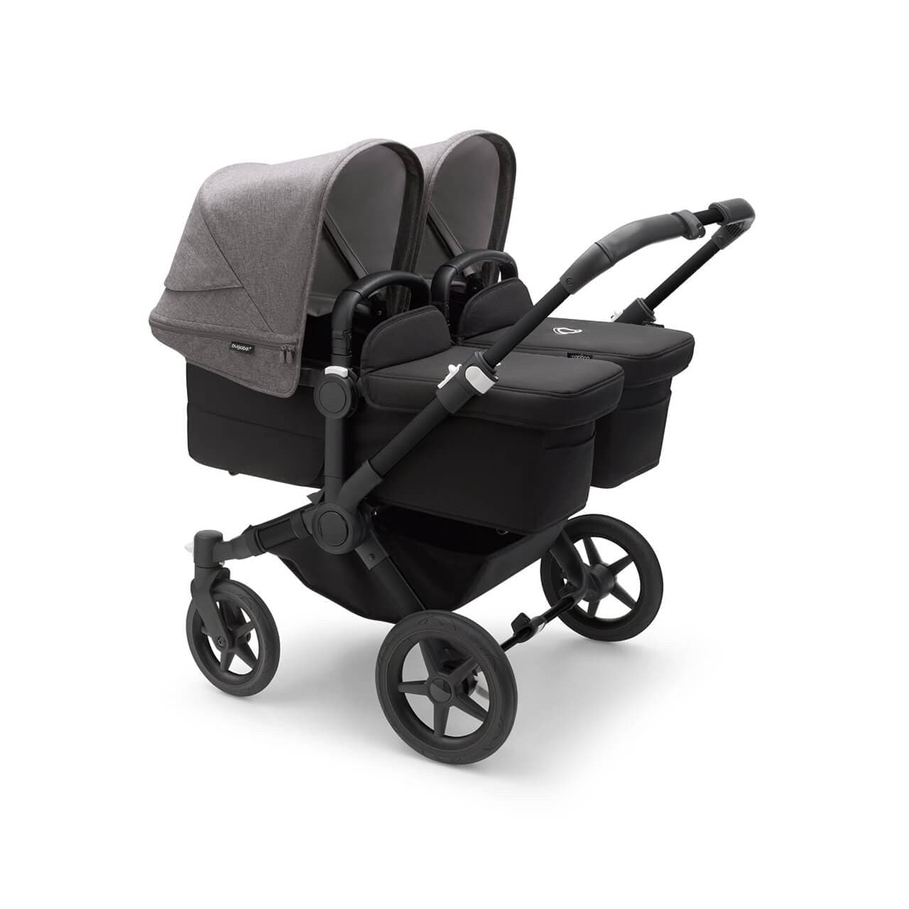 Bugaboo Donkey 5 Twin Pushchair on Black/Black Chassis - Choose Your Colour - Grey Melange | For Your Little One