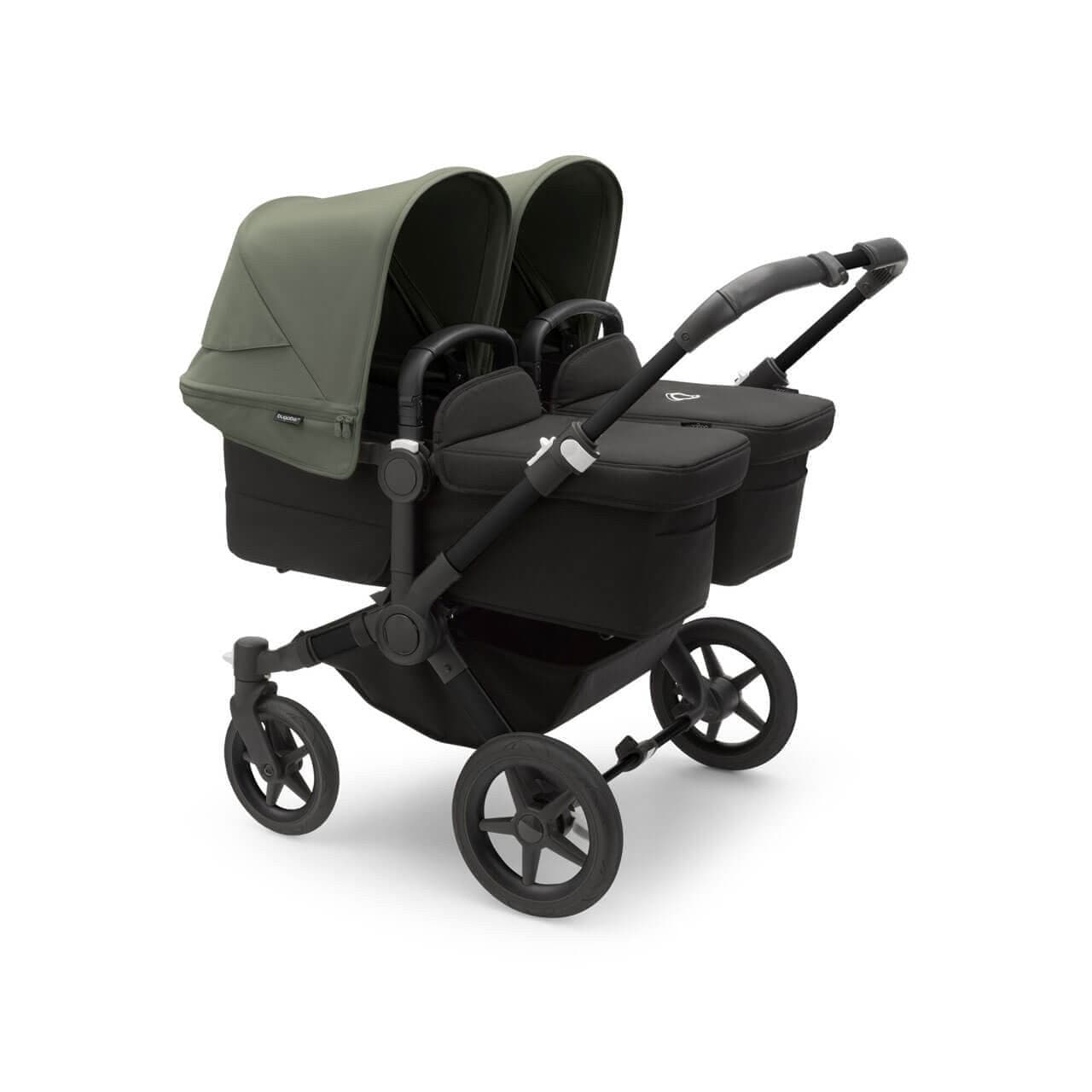Bugaboo Donkey 5 Twin Pushchair on Black/Black Chassis - Choose Your Colour - Forest Green | For Your Little One