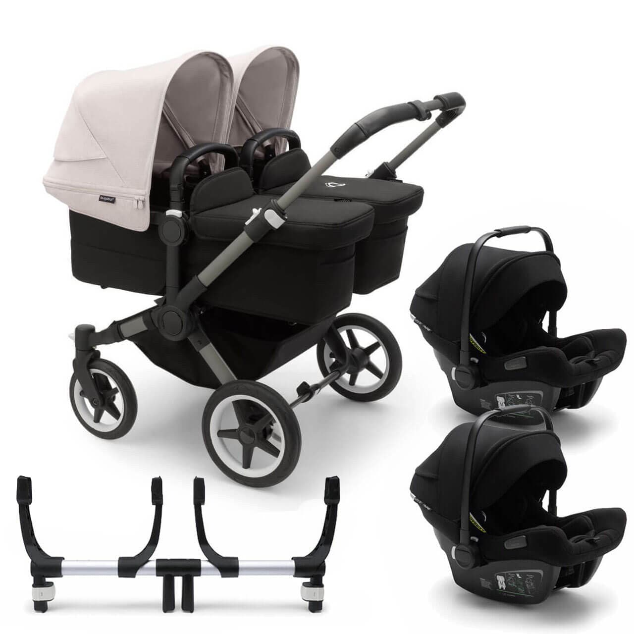 Bugaboo Donkey 5 Twin Travel System on Graphite/Black Chassis + Turtle Air - Choose Your Colour - For Your Little One