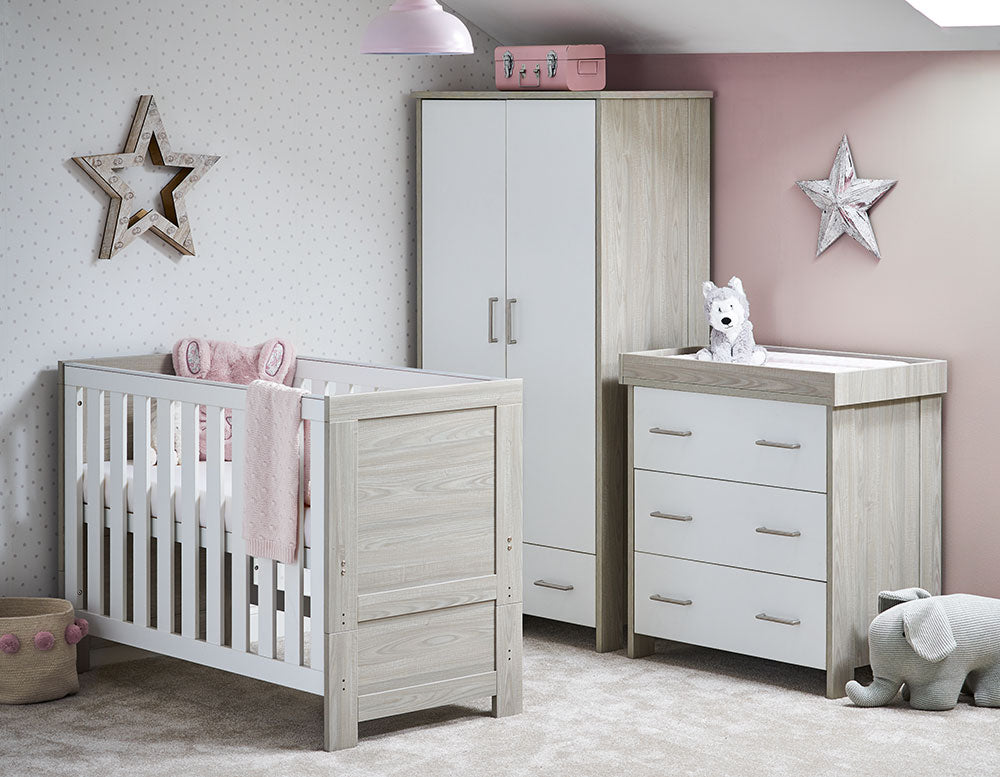 Obaby Nika Mini 3 Piece Room Set - Grey Wash & White -  | For Your Little One