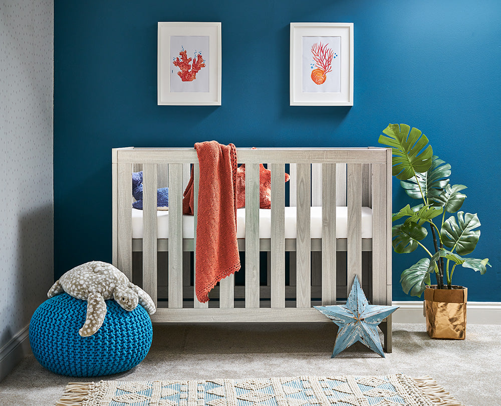 Obaby Nika Mini Cot Bed - Grey Wash   