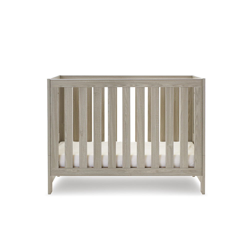 Obaby Nika Mini Cot Bed - Grey Wash   