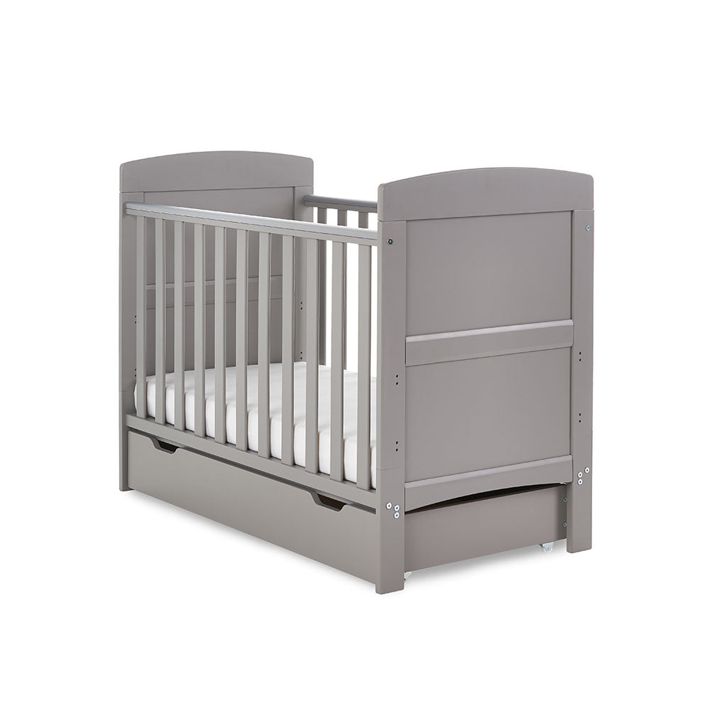 Obaby Grace Mini Cot Bed & Under Drawer - Taupe Grey -  | For Your Little One