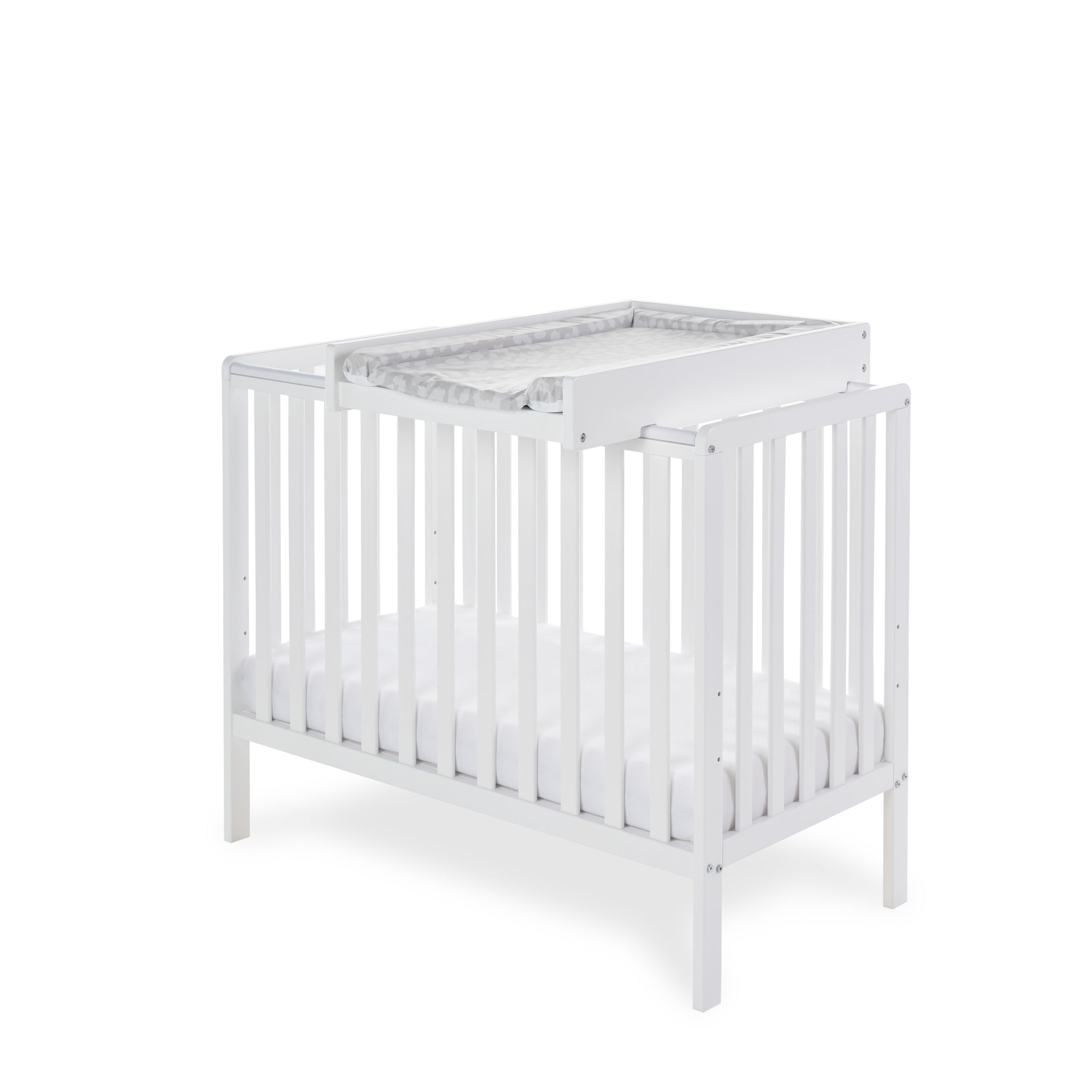 Obaby Bantam Space Saver Cot, Under Drawer, Cot Top Changer & Fibre Mattress - White -  | For Your Little One