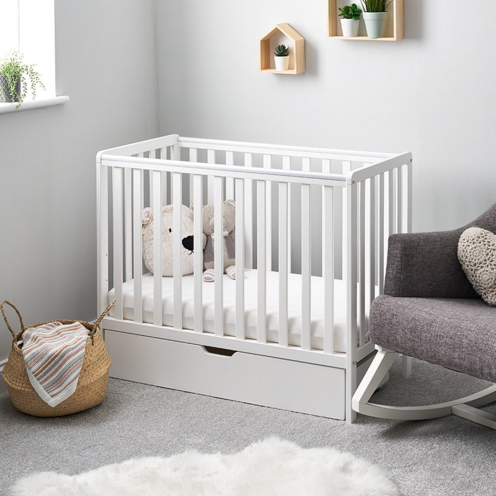 Obaby Bantam Cot Bed & Under Drawer - White   