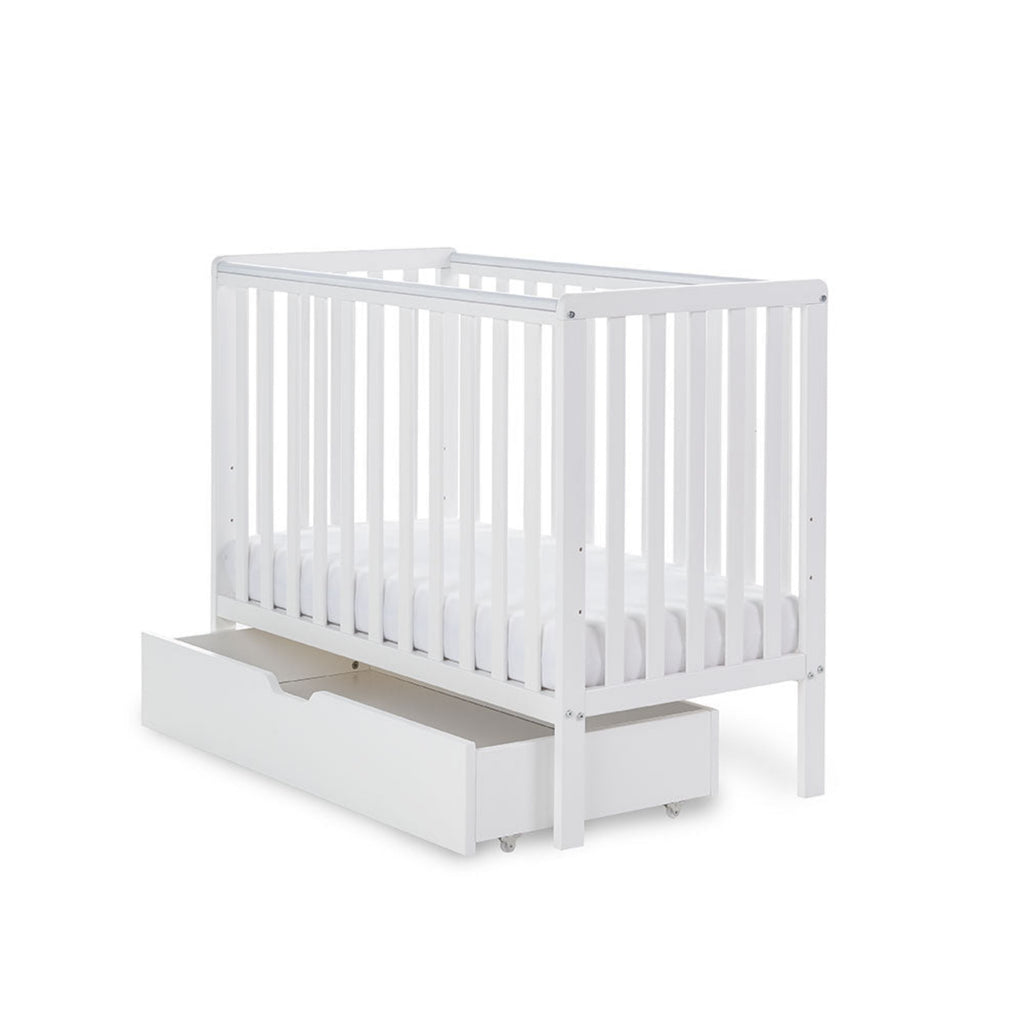 Obaby Bantam Cot Bed & Under Drawer - White   