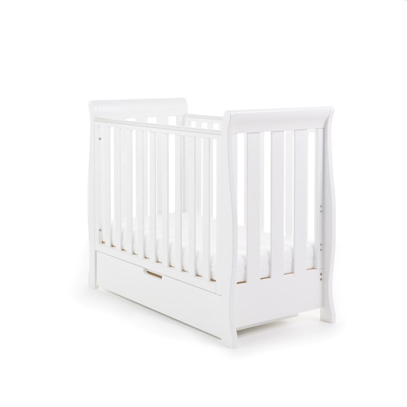 Obaby Stamford Space Saver Sleigh  Cot - White   