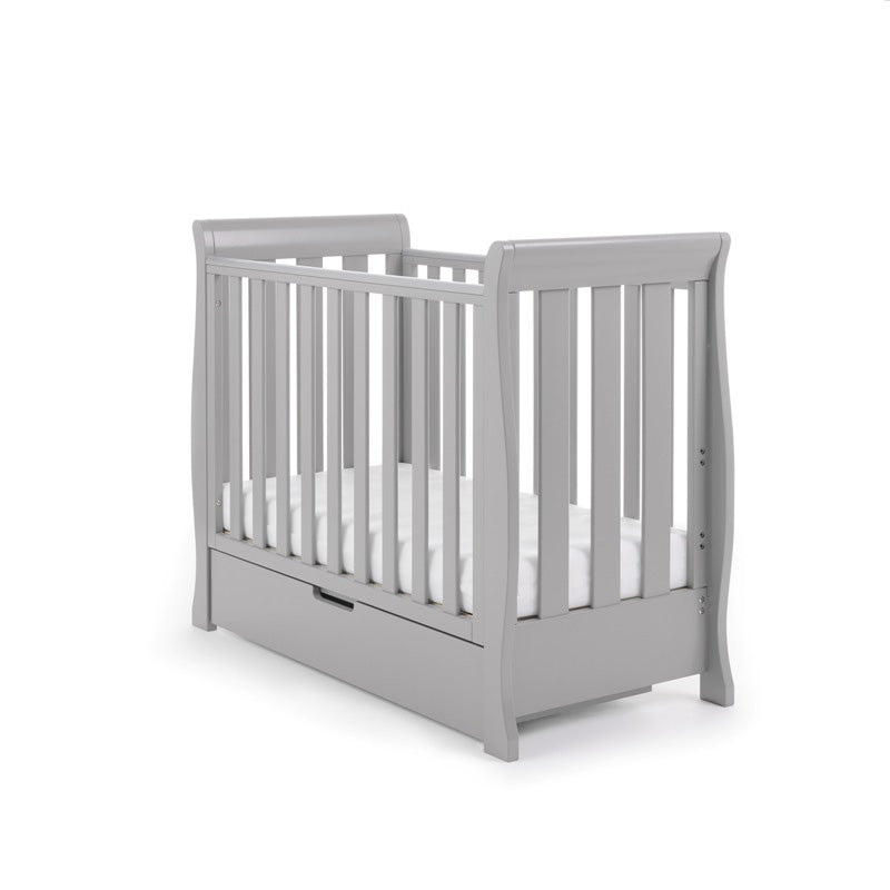 Obaby Stamford Space Saver Sleigh  Cot - Warm Grey   