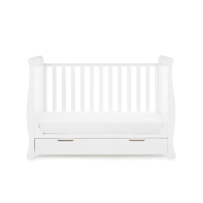 Obaby Stamford Mini Sleigh Cot Bed - White -  | For Your Little One