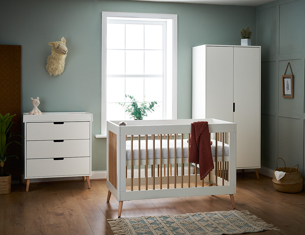 Obaby Maya Mini 3 Piece Room Set - White with Natural -  | For Your Little One