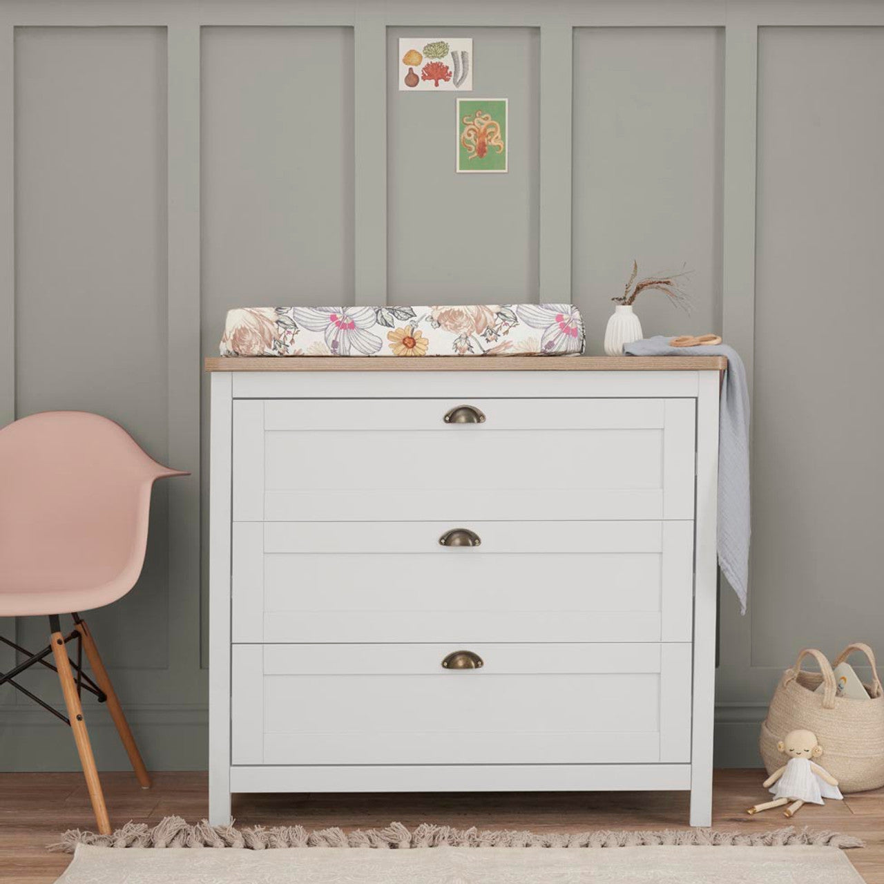 Tutti Bambini Verona 2 Piece Room Set - White/Oak   