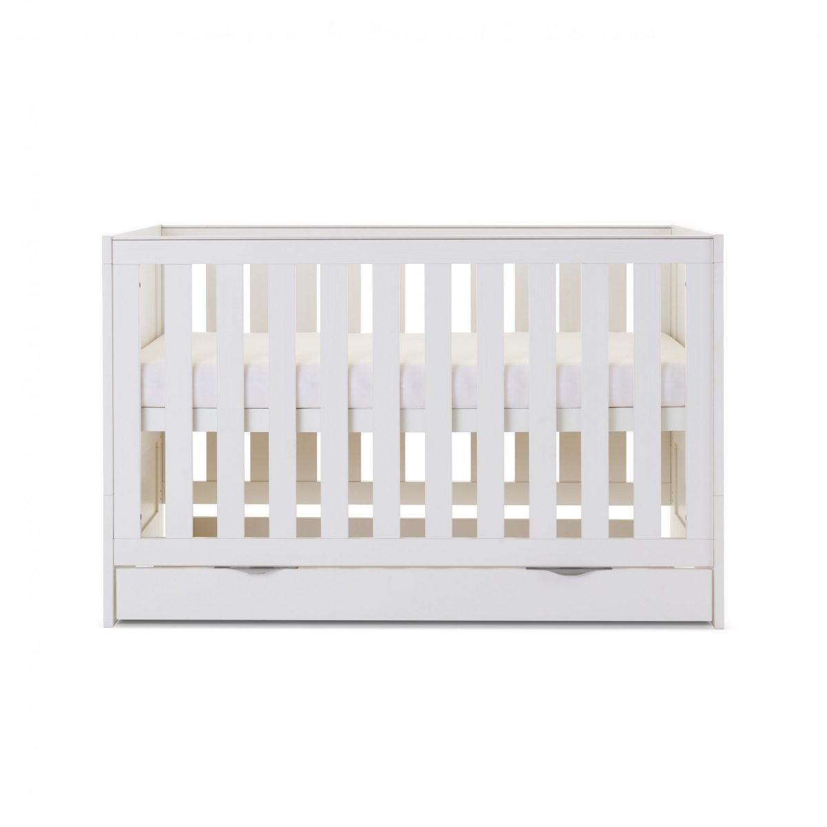 Obaby Nika Cot Bed & Under Drawer - White Wash -  | For Your Little One