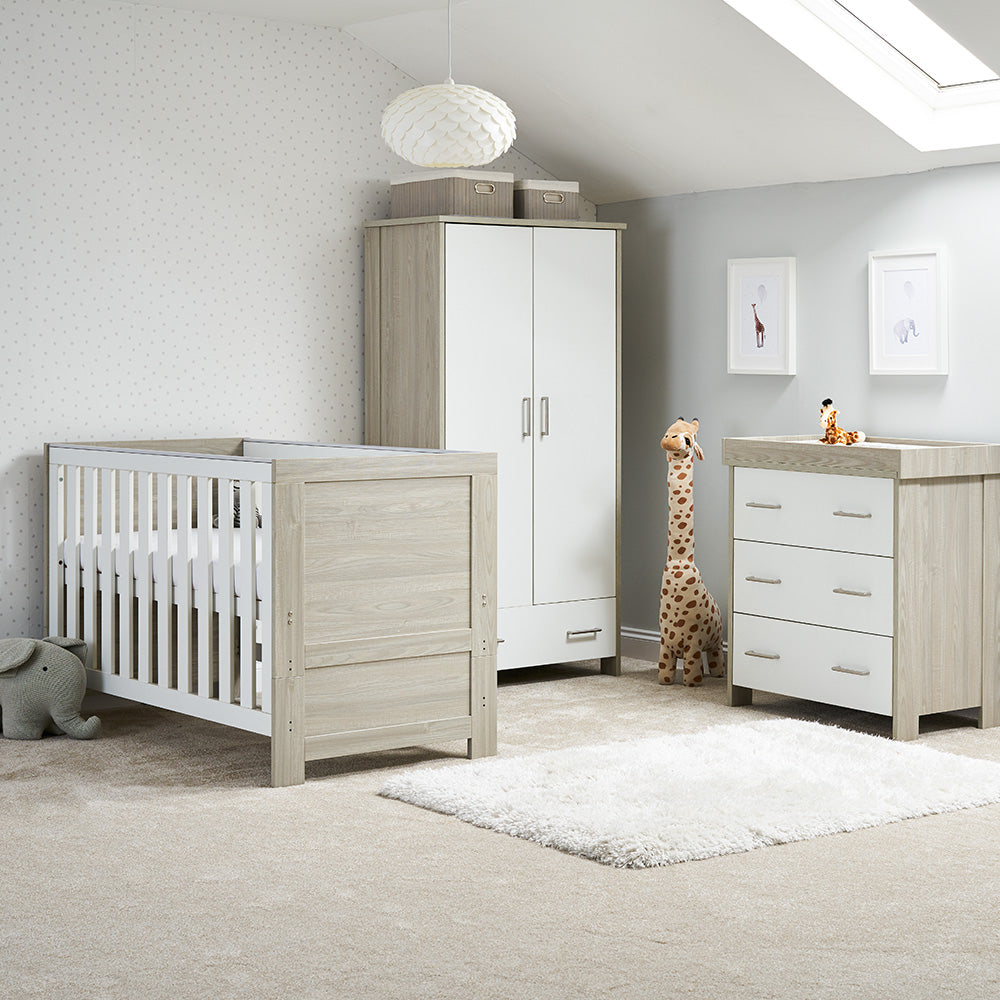 Obaby Nika 3 Piece Room Set - Grey Wash & White -  | For Your Little One