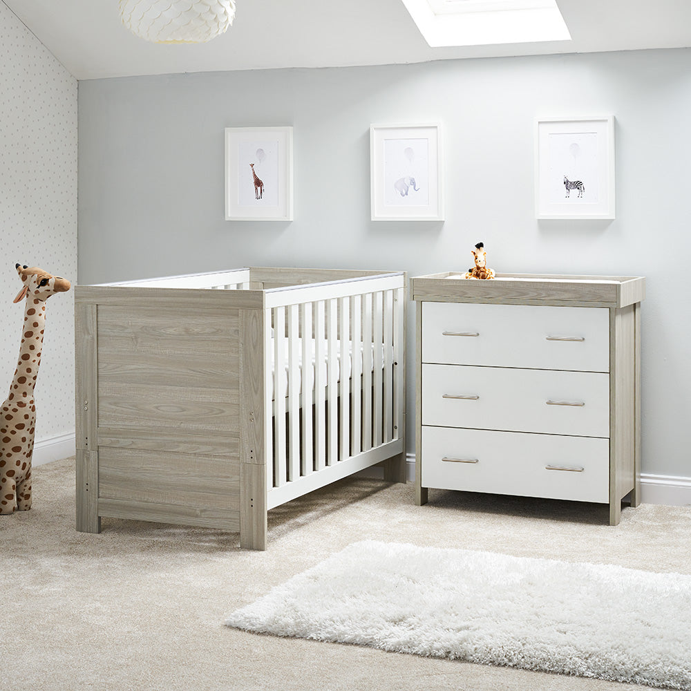 Obaby Nika 2 Piece Room Set - Grey Wash & White -  | For Your Little One
