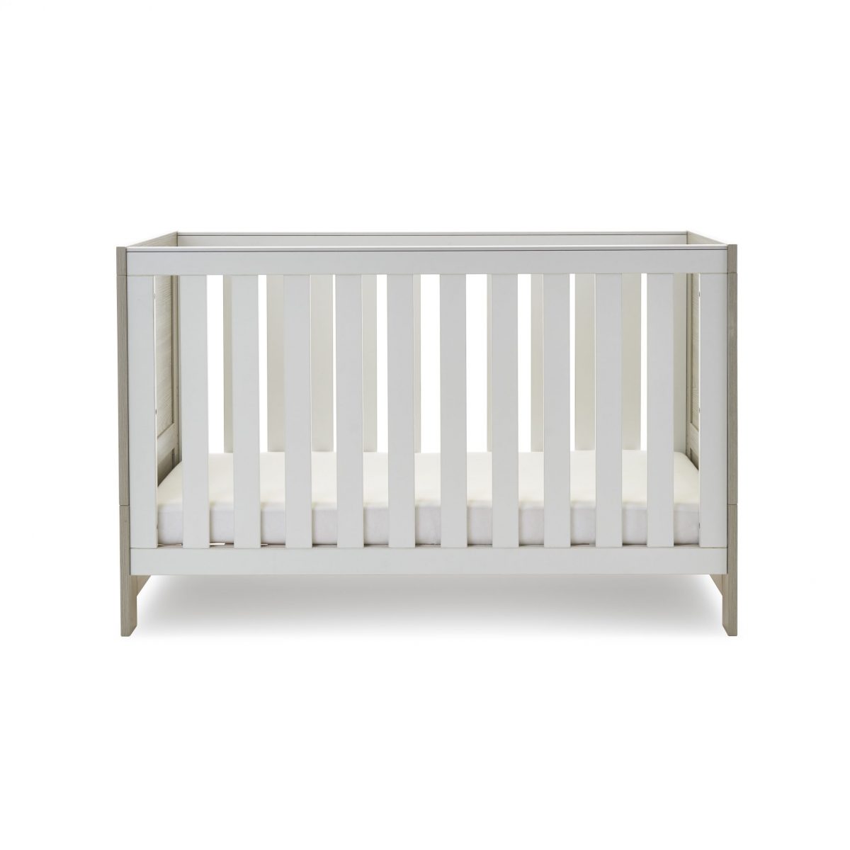 Obaby Nika Cot Bed - Grey Wash & White   