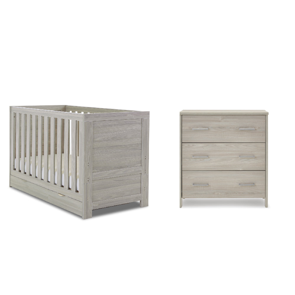 Obaby Nika 2 Piece Room Set & Underdrawer - Grey Wash -  | For Your Little One