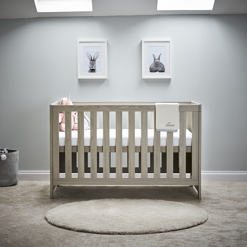 Obaby Nika Cot Bed - Grey Wash   