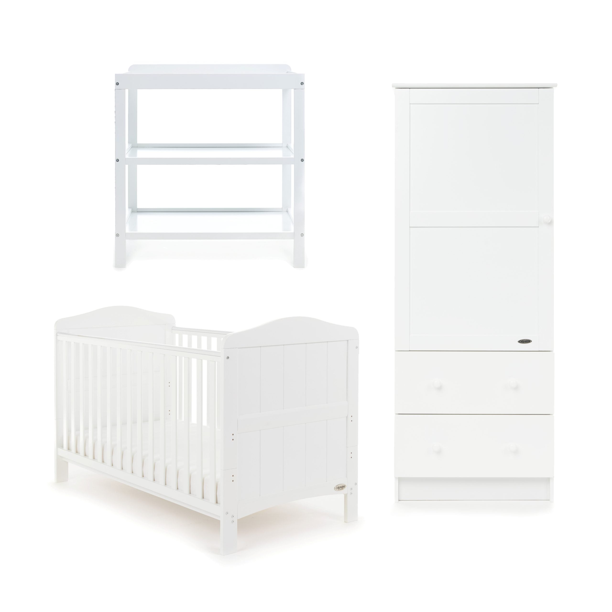 Obaby Whitby 3 Piece Room Set - White -  | For Your Little One
