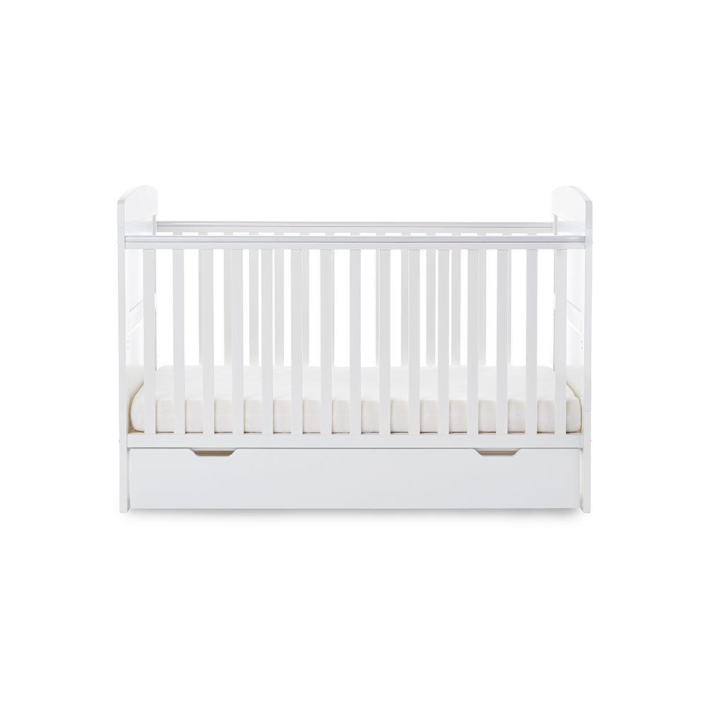 Obaby Grace Cot Bed & Under Drawer - White   