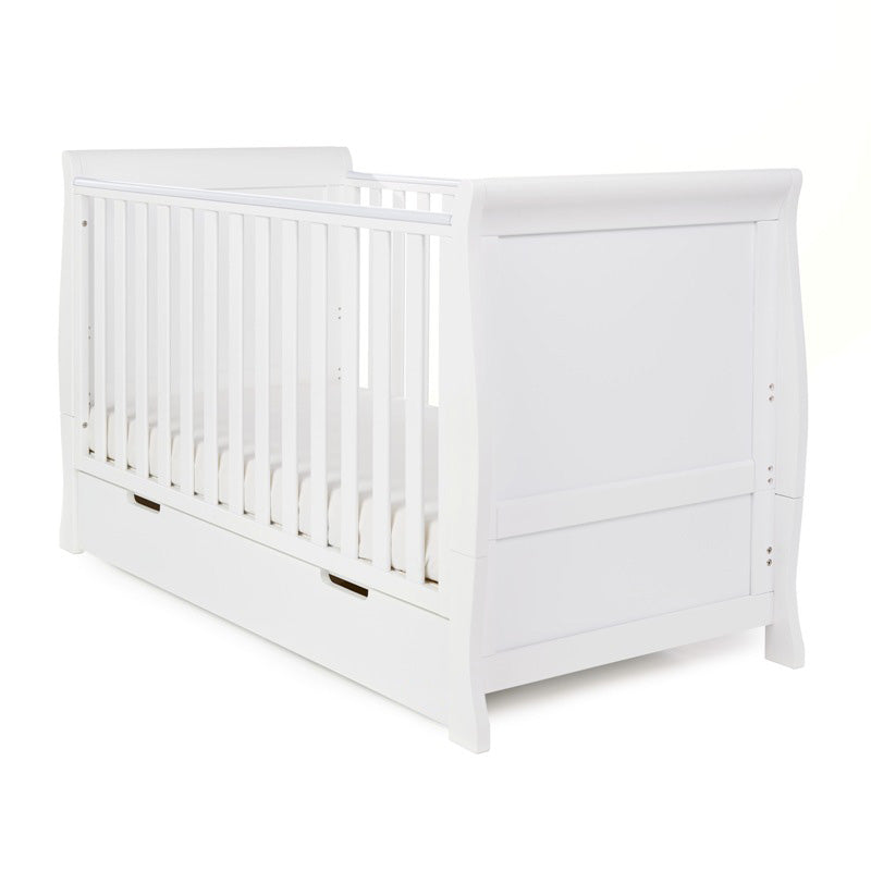 Obaby Stamford Classic Sleigh 3 Piece Room Set - White -  | For Your Little One
