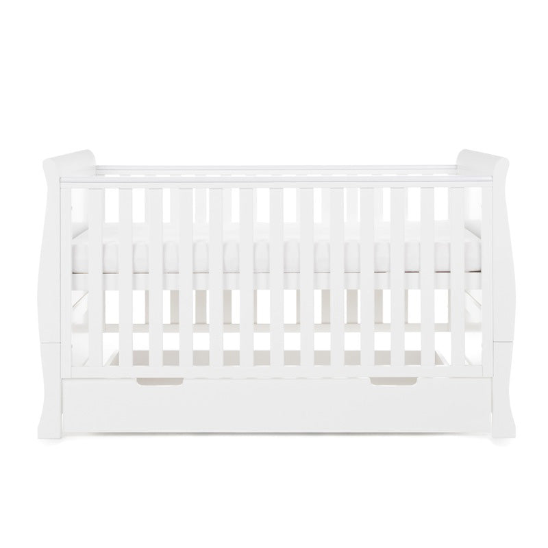 Obaby Stamford Classic Cot Bed + Cot Top Changer - White -  | For Your Little One