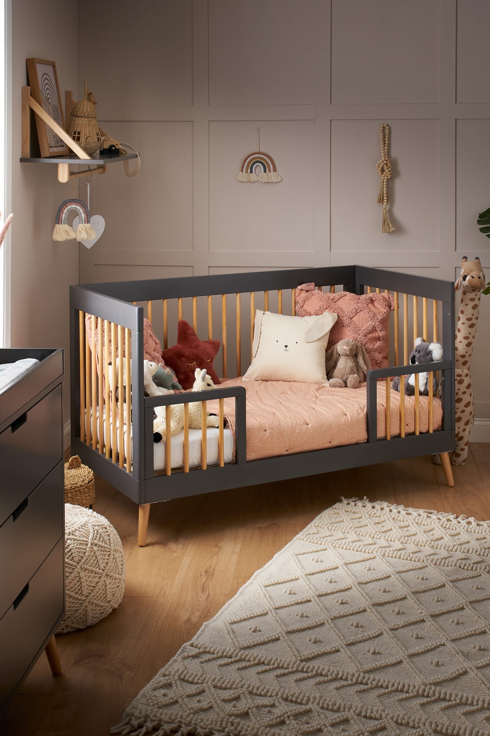 Obaby Maya Cot Bed - Slate with Natural -  | For Your Little One