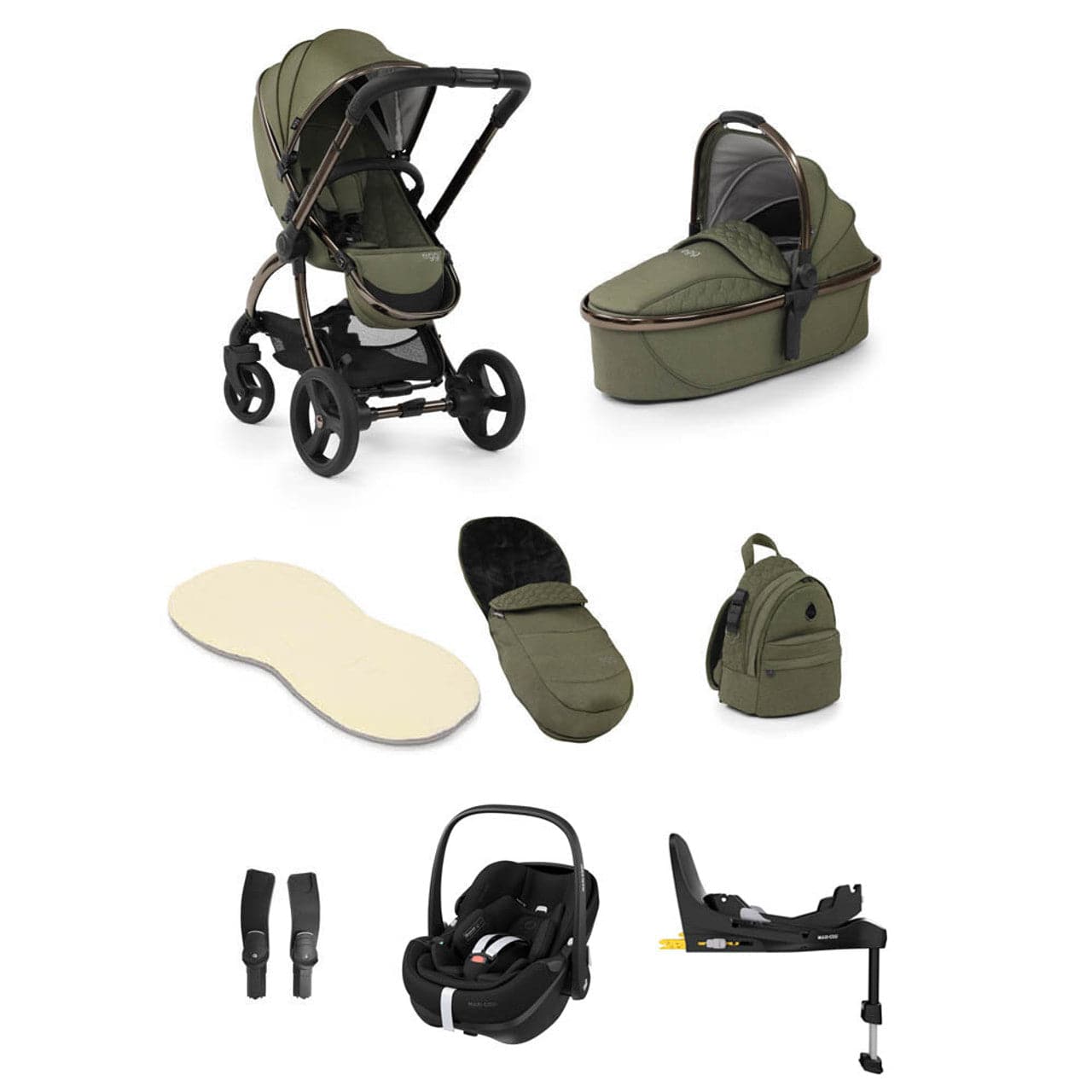 Egg® 2 Luxury Pebble 360 Pro i-Size Travel System Bundle - Hunter Green - For Your Little One