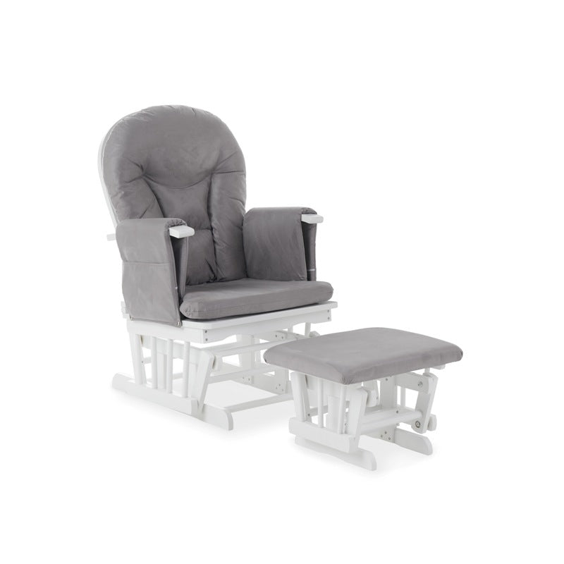 Obaby Reclining Glider Chair and Stool - Grey -  | For Your Little One