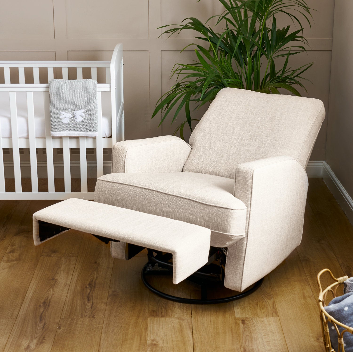 Obaby Madison Swivel Glider Recliner Chair - Oatmeal -  | For Your Little One