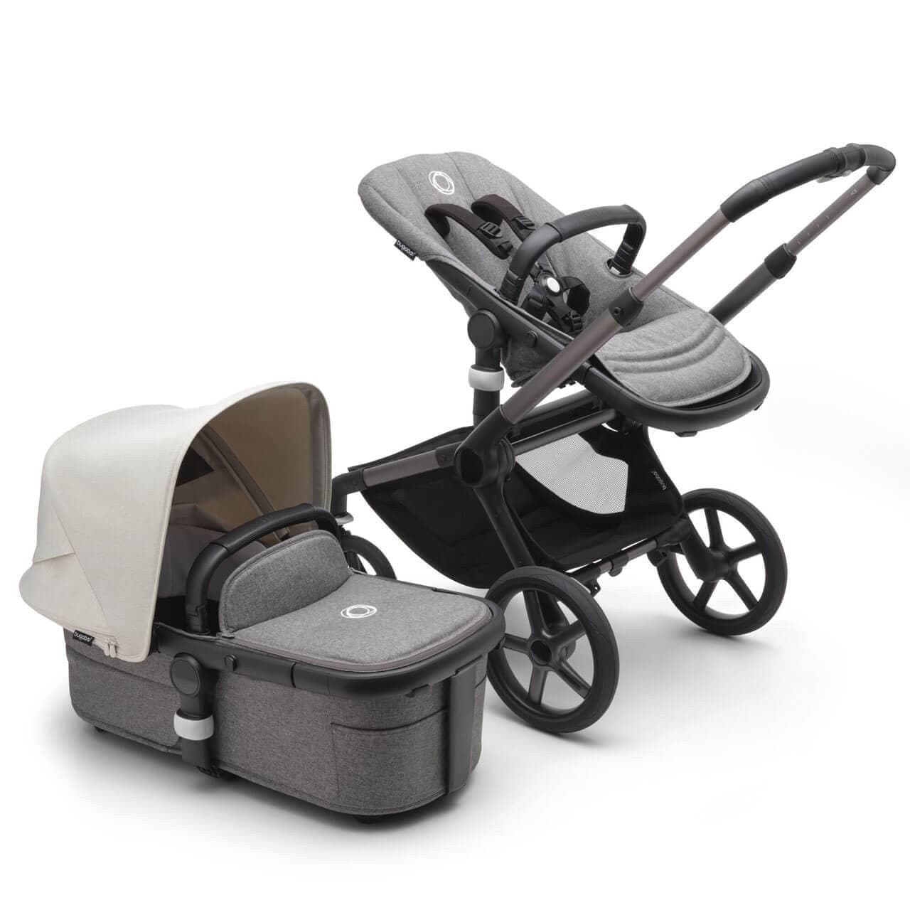 Bugaboo Fox 5 Complete Pushchair Graphite/Grey Melange - Choose Your Canopy - For Your Little One