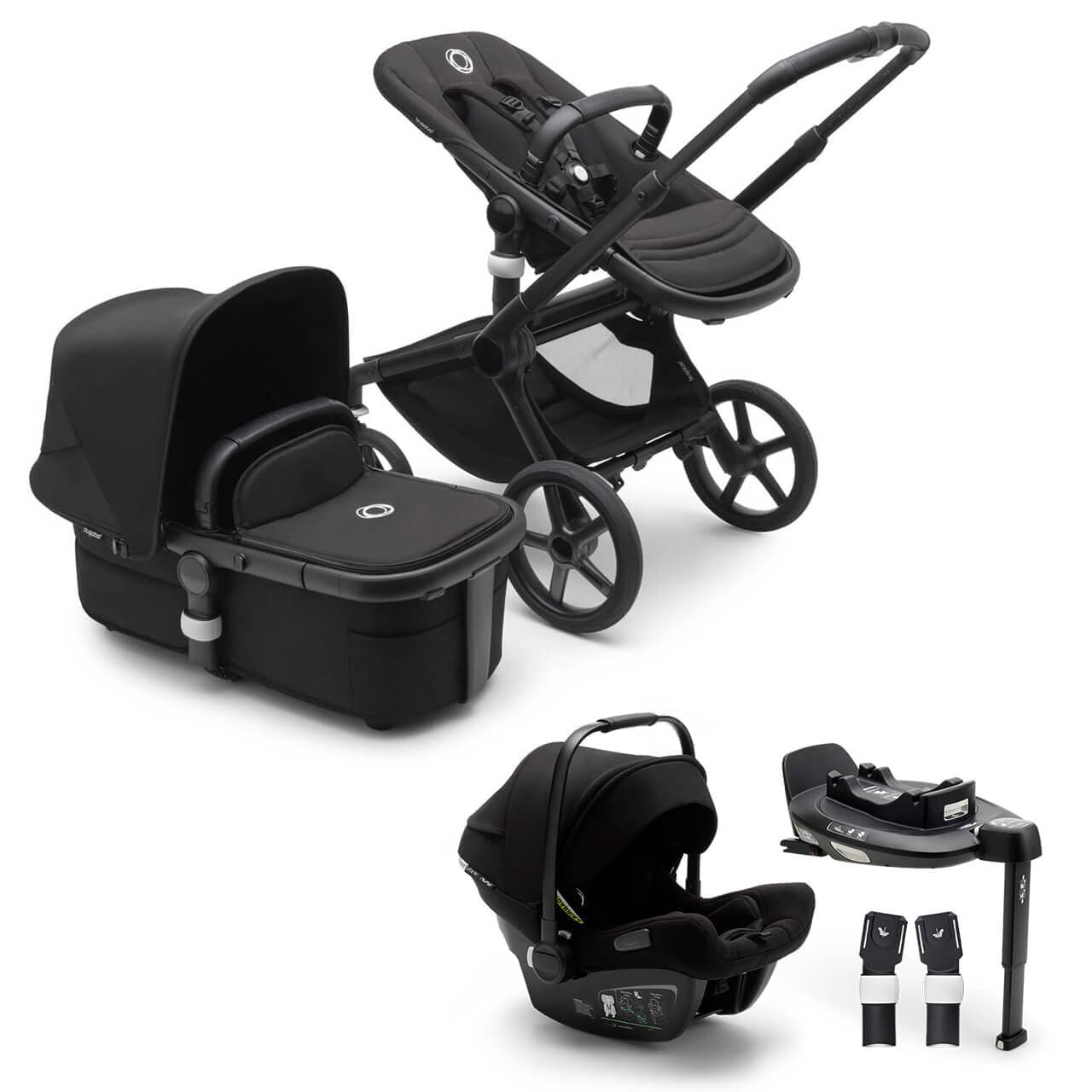 Bugaboo Fox 5 Complete Travel System + Turtle Air & 360 Base - Black/Midnight Black - For Your Little One