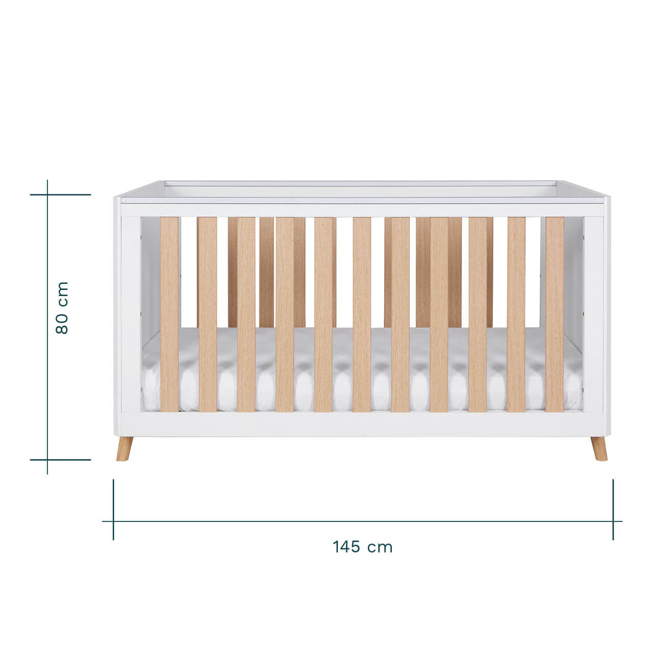 Tutti Bambini Fika 3 Piece Room Set - White/Light Oak   