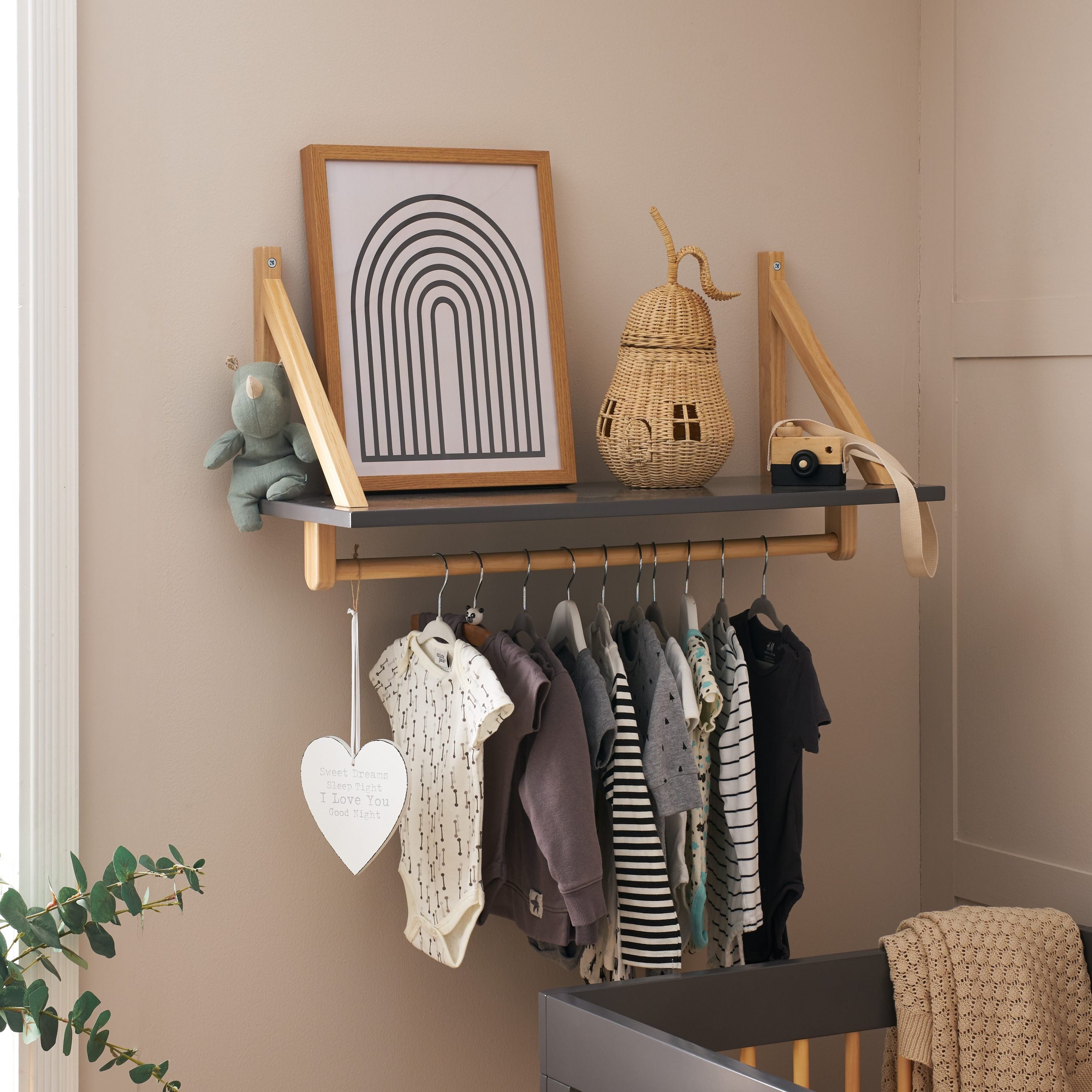 Obaby Maya Shelf - Slate with Natural -  | For Your Little One