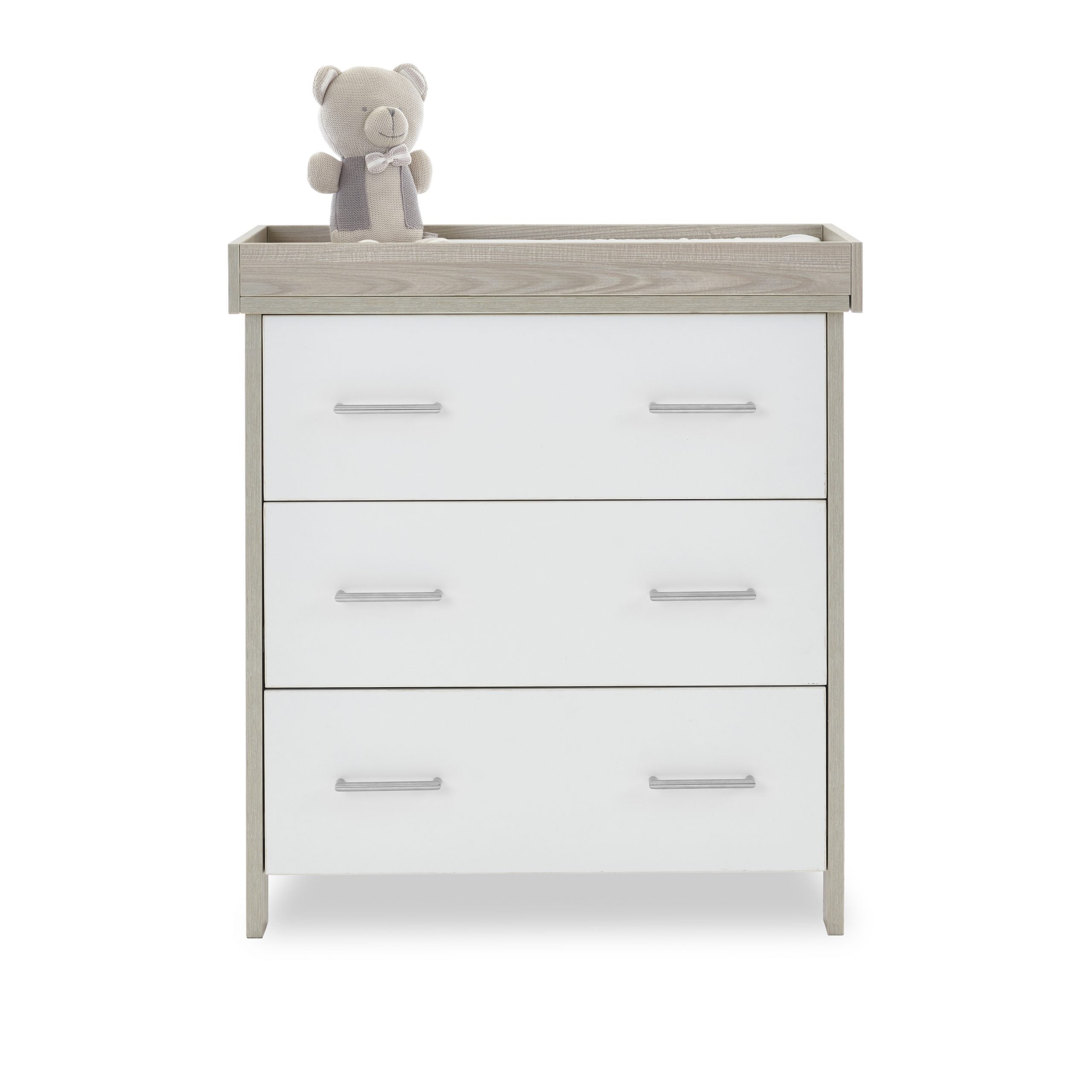 Obaby Nika Closed  Changing Unit - Grey Wash & White -  | For Your Little One