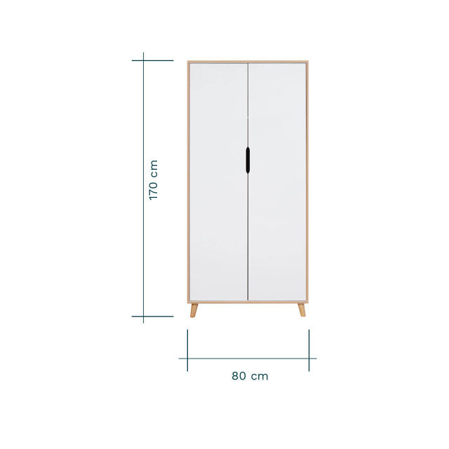 Tutti Bambini Hygge 3 Piece Room Set - White/Light Oak   