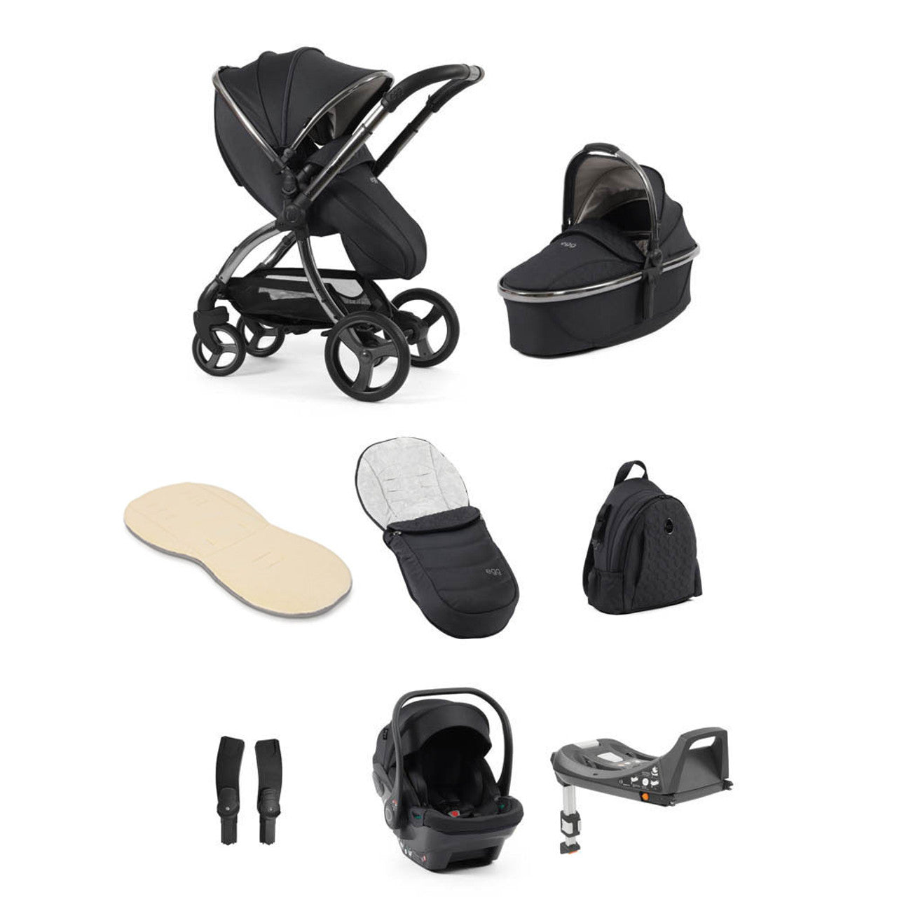 Egg® 3 Luxury Shell i-Size Travel System Bundle - Carbonite   