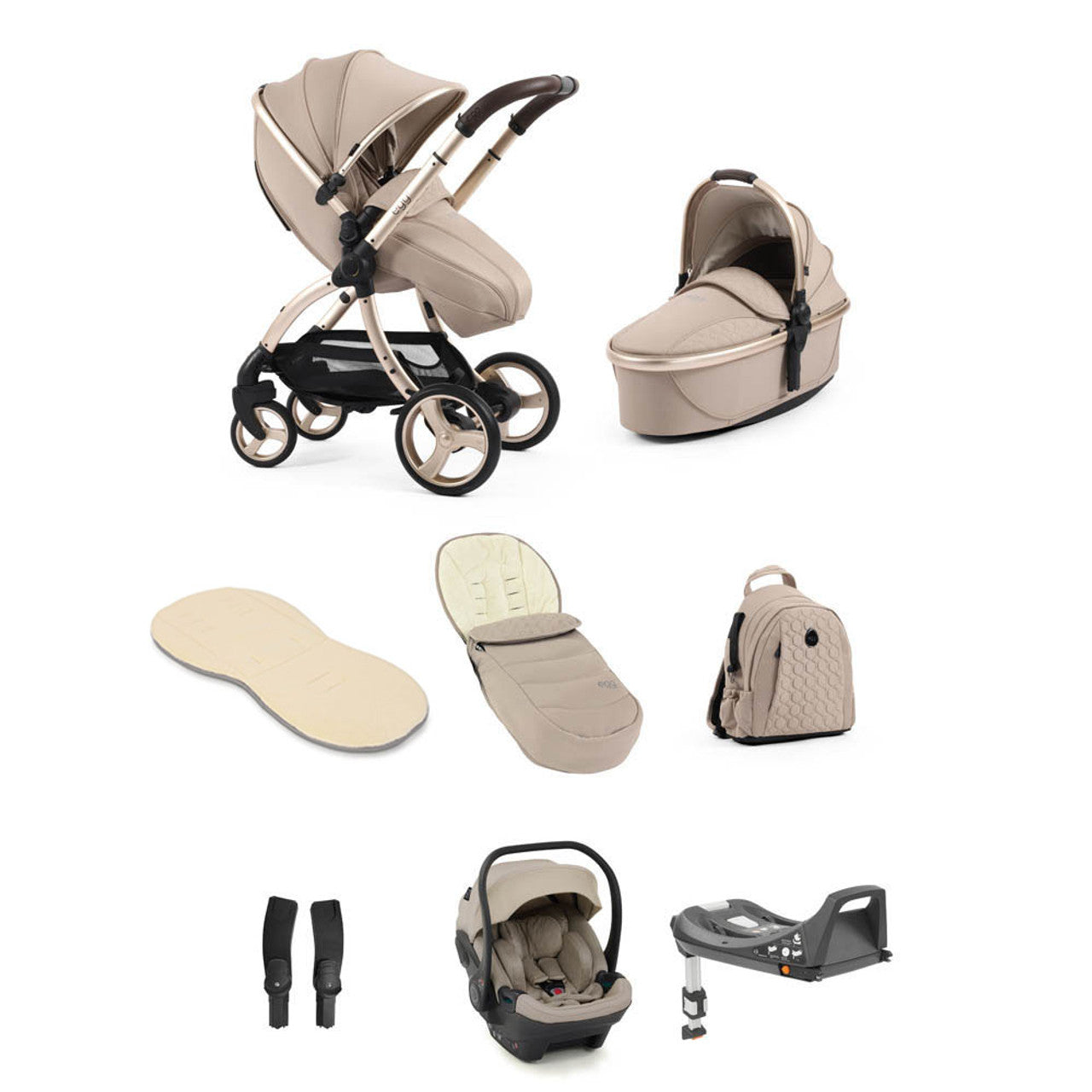 Egg® 3 Luxury Shell i-Size Travel System Bundle - Feather -  | For Your Little One