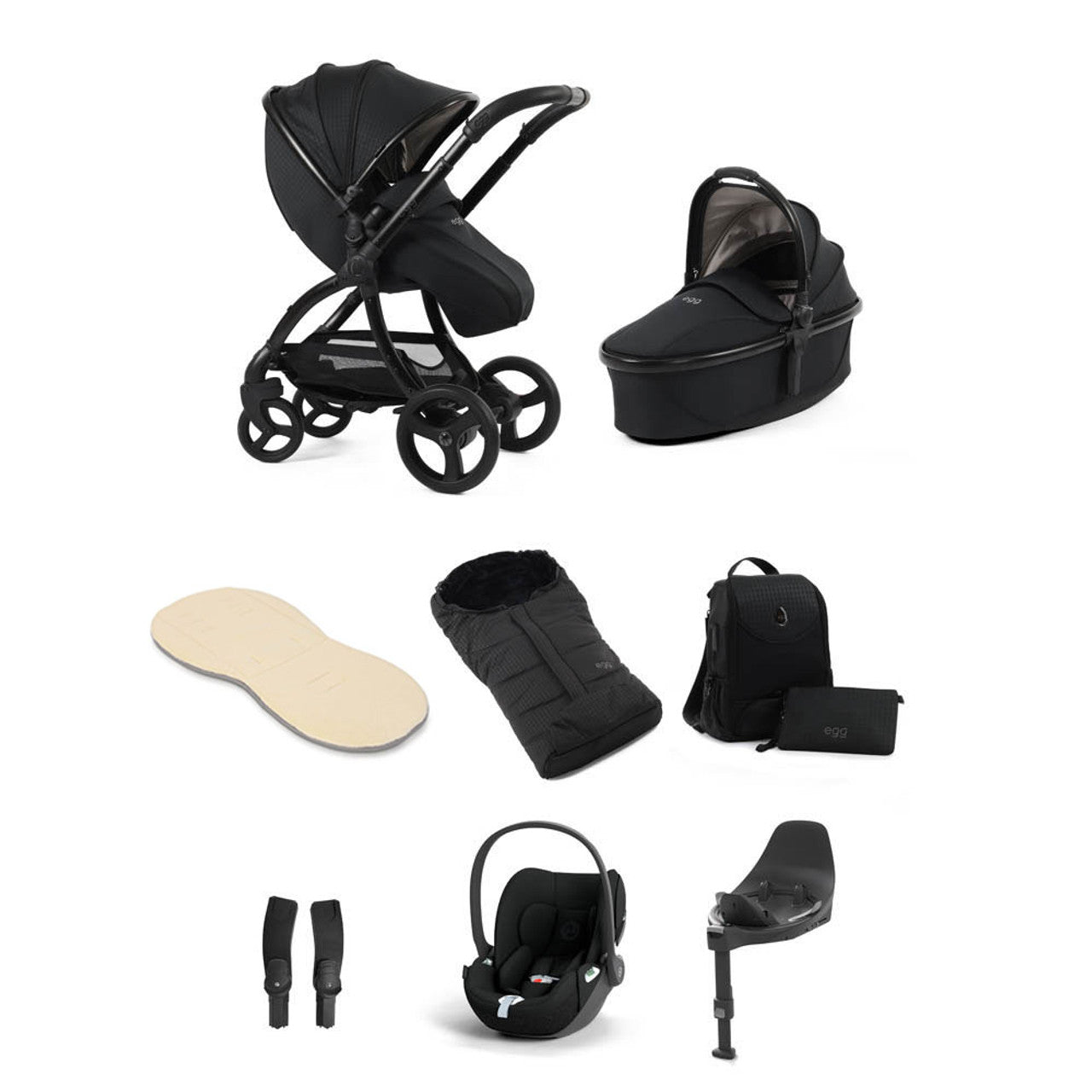 Egg® 3 Luxury Cloud T i-Size Travel System Special Edition Bundle - Houndstooth Black -  | For Your Little One