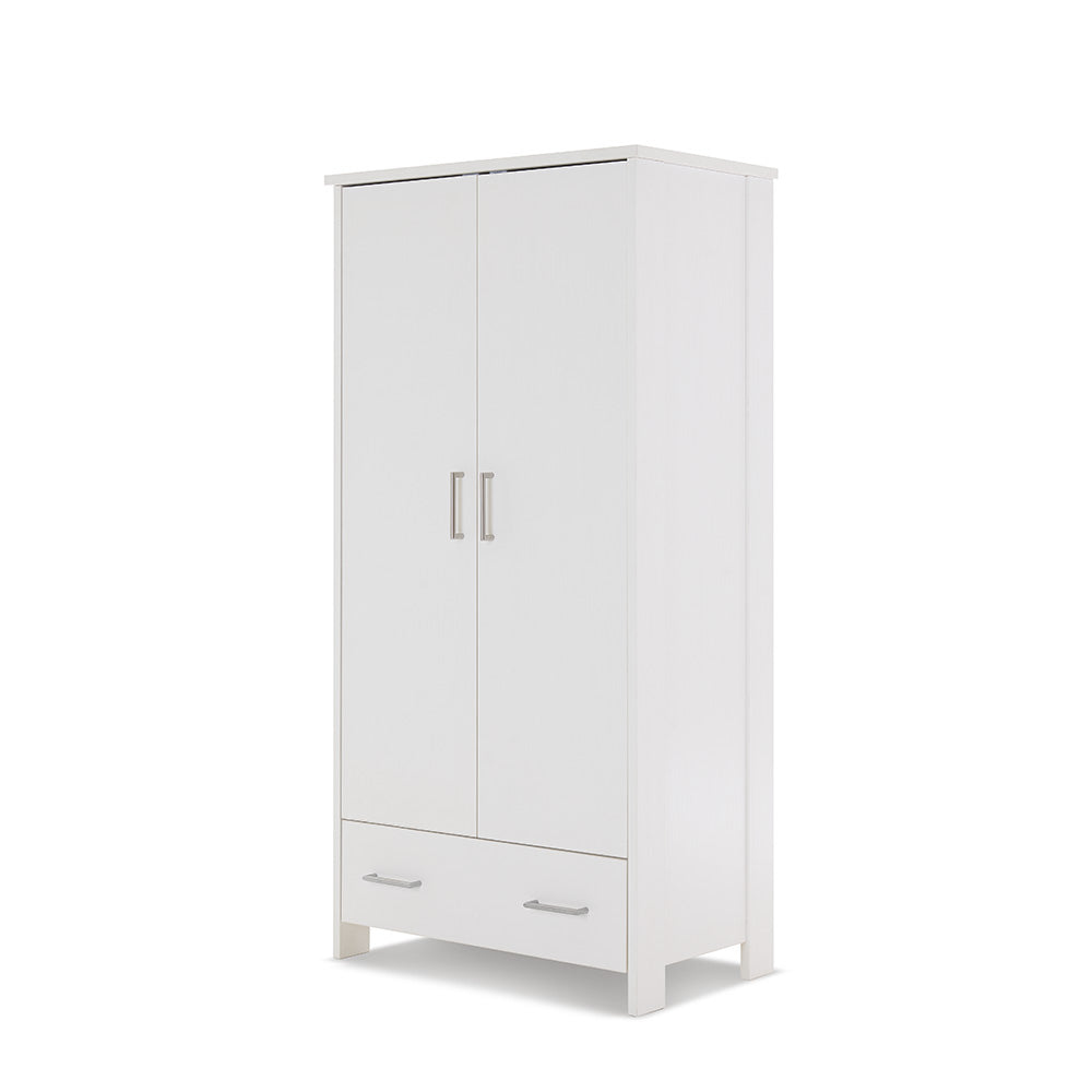 Obaby Nika Double Wardrobe - White Wash -  | For Your Little One