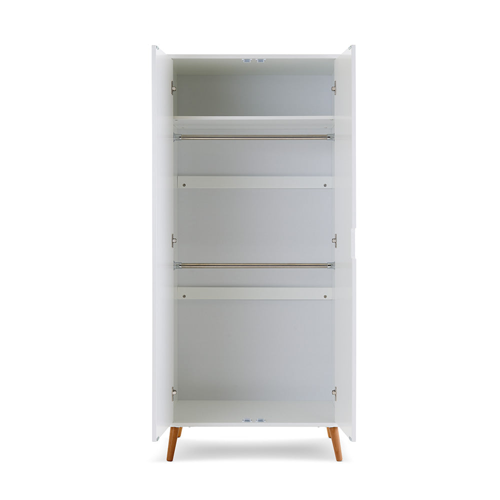 Obaby Maya Double Wardrobe - White with Natural -  | For Your Little One